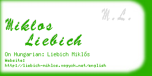 miklos liebich business card